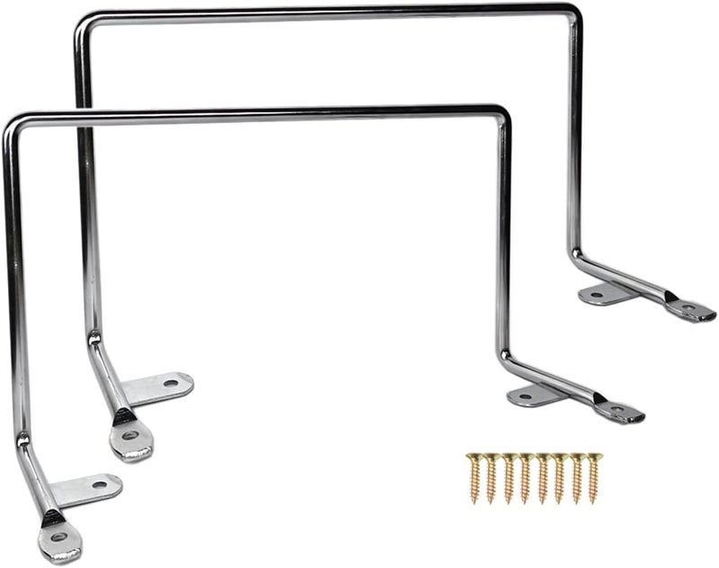 Benbuoo Mattress Retainer Bar Stopper 2PCS Chrome Non-Slip Metal Holder in Place Gripper for Mattresses Over 10 Inches Thick - Image 1